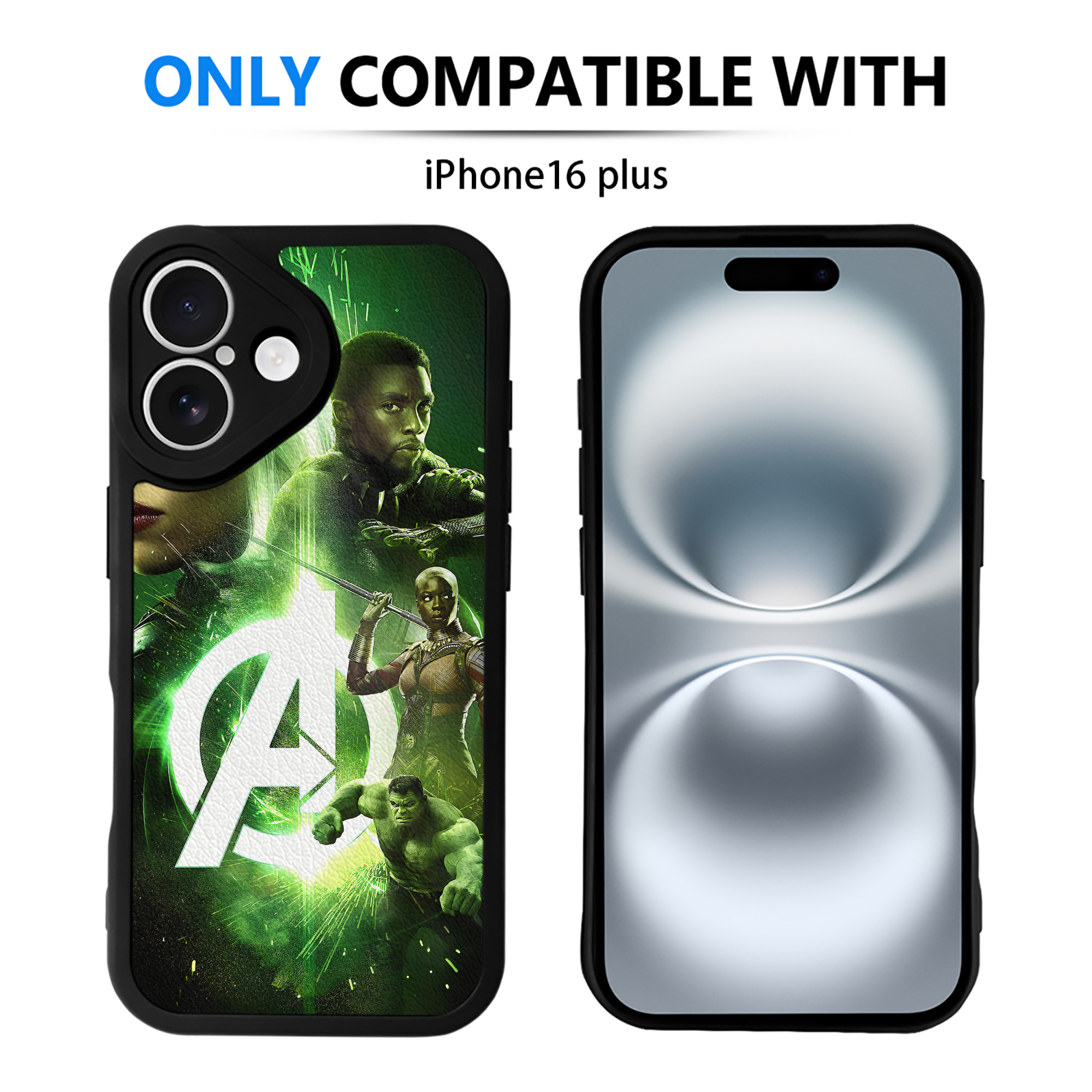 （画像用） アベンジャーズ The Avengers 【iPhone 16シリーズ対応】シリコンスマホケース（レザー調） 材質：シリコン